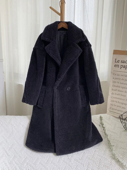 ZADORIN Winter Thick Warm Solid Teddy Coat Women High Street Oversized Pink Faux Lamb Fur Coat Ladies Long Faux Fur Jacket