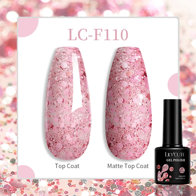 LILYCUTE 9D Rainbow Glitter Cat Magnetic Nail Gel Polish  Snowlight Semi Permanent Soak Off Sparkling Nail Varnish