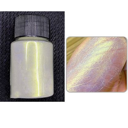 10g/Bottle Pearls White Nail Pigment Glitter Aurora Nail Powder Purple Chrome Glitter Pigment Dust UV Manicure Dip Powder