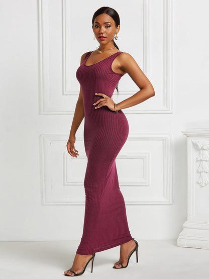 Scoop Neck Wide Strap Maxi Dress