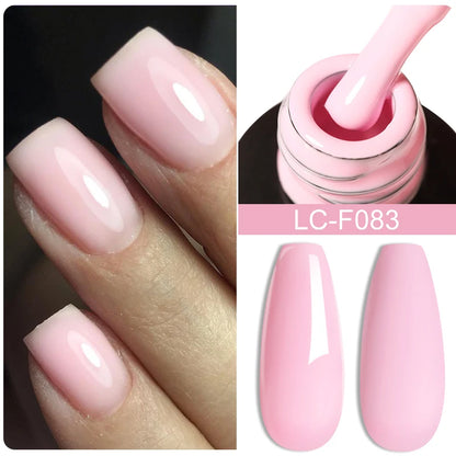 LILYCUTE Nude Glitter Color Sparkling Gel Nail Polish Spring Long Lasting For Manicure Soak Off Nail Base Top Coat Gel Varnish