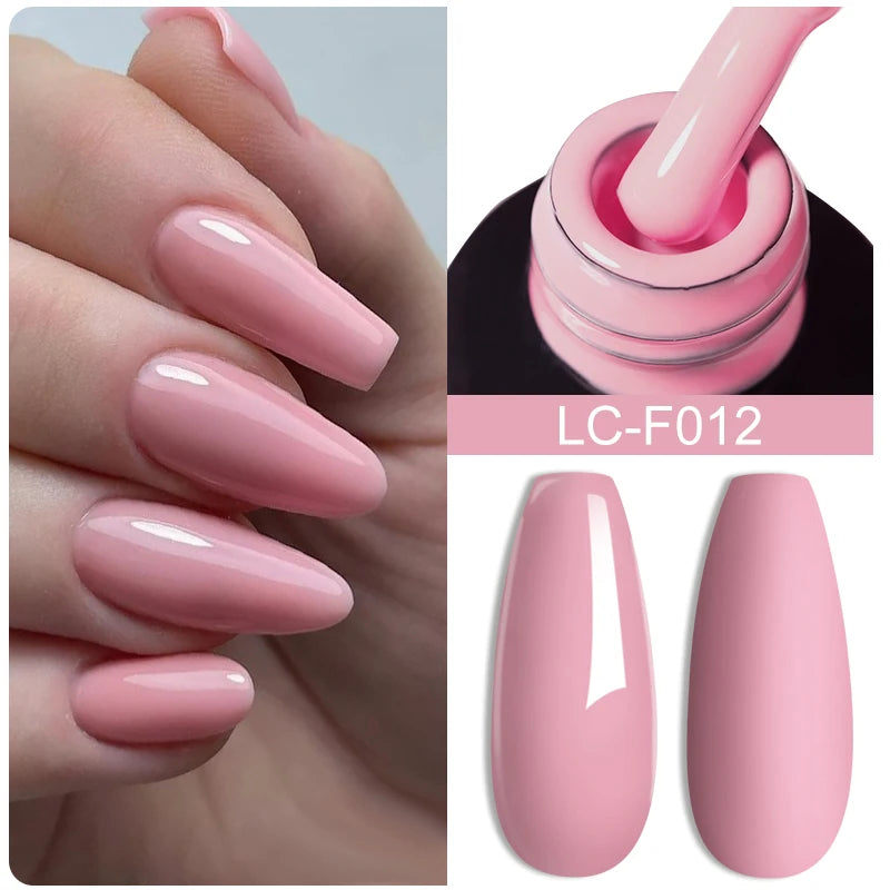 LILYCUTE Nude Glitter Color Sparkling Gel Nail Polish Spring Long Lasting For Manicure Soak Off Nail Base Top Coat Gel Varnish