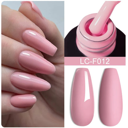 LILYCUTE Nude Glitter Color Sparkling Gel Nail Polish Spring Long Lasting For Manicure Soak Off Nail Base Top Coat Gel Varnish