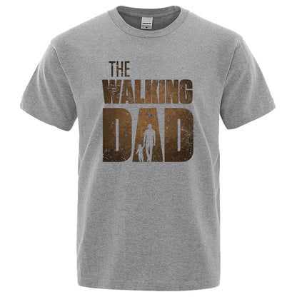 The Walking Dad Funny Street Printed T-Shirts Men Fashion Summer Tshirt Loose Oversized Cotton Short Sleeves Casual Hip Hop Tees