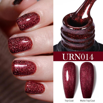 UR SUGAR 7.5ml Glitter Nude Color Nail Gel Polish Semi-permanent Varnish Soak Off Nail Art Base Top Coat UV LED Gel Manicure