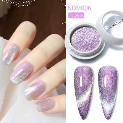 1 Box Laser Shining Rainbow Nail Glitter Ultra Fine Sparkly Holographics Nail Powder Rub Dusts Dazzling Glitter Chrome Pigments