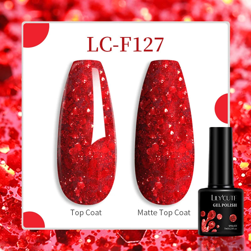 LILYCUTE Thermal Gel Nail Polish 3-layers Color Changing Effect Gel Varnishes All For Manicure Long Lasting Nails Art UV Gel