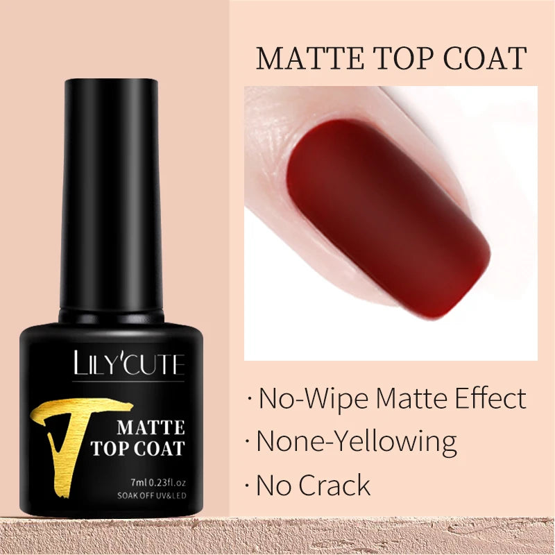 LILYCUTE 7ml Autumn Red Brown Gel Nail Polish 125 Colors All For Manicure Semi Permanent Soak Off Base Top Coat Nail Art Varnish