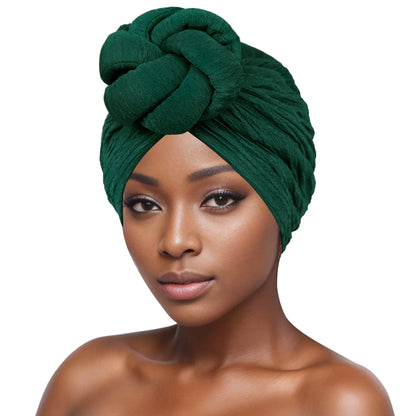 Women's Fashion Turbans New Bubble Cloth Large Plate Flower Elastic Leisure Comfortable and Breathable Daily Hat Headband Hat