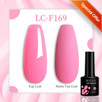 LILYCUTE 7ml Autumn Red Brown Gel Nail Polish 125 Colors All For Manicure Semi Permanent Soak Off Base Top Coat Nail Art Varnish