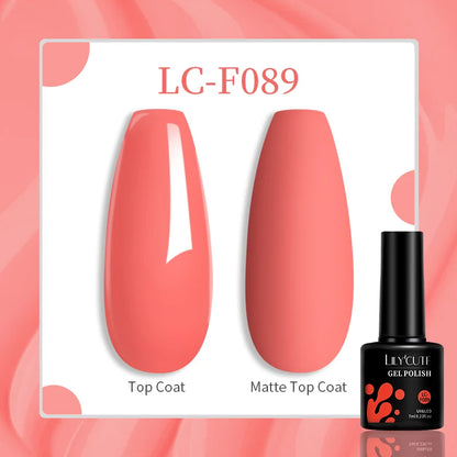 LILYCUTE Nude Glitter Color Sparkling Gel Nail Polish Spring Long Lasting For Manicure Soak Off Nail Base Top Coat Gel Varnish