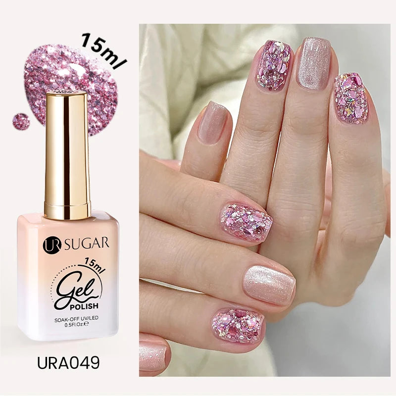 UR SUGAR 15ml Cafe Brown Series Color Gel  Autumn Colors Gel Varnishes All For Nails Soak Off UV LED Semi Permanent Nail Art