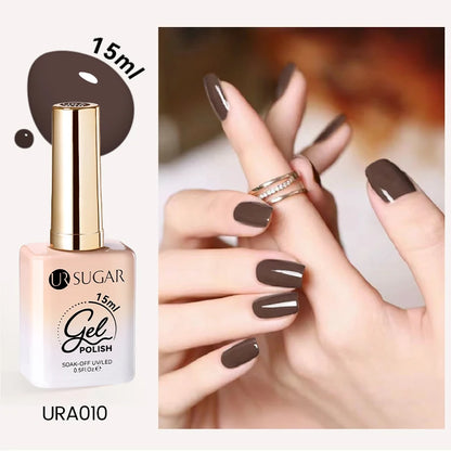 UR SUGAR 15ml Cafe Brown Series Color Gel  Autumn Colors Gel Varnishes All For Nails Soak Off UV LED Semi Permanent Nail Art