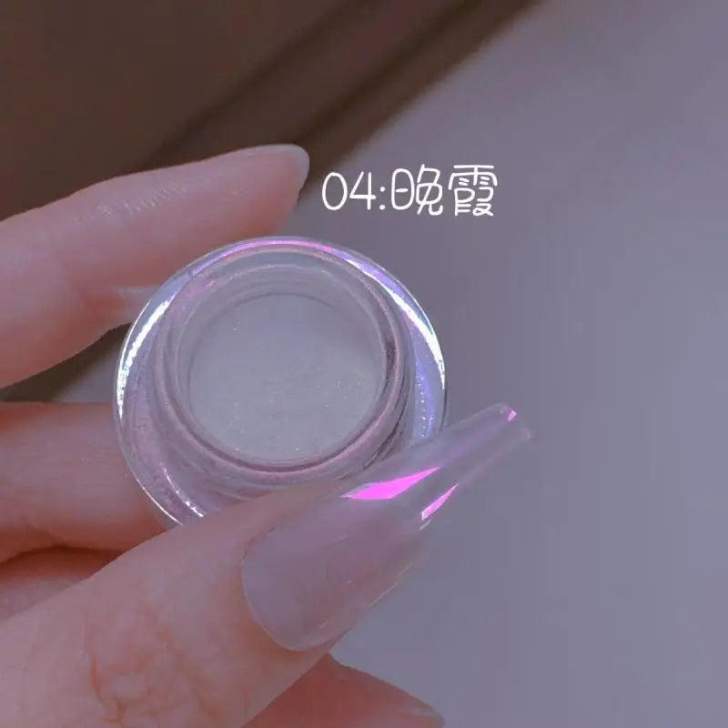 1 Box Pearl Aurora Nail Powder Purple Pink Blue Chrome Glitter Pigment Dust UV Gel Polish Nail Art Dipping Powder Manicure