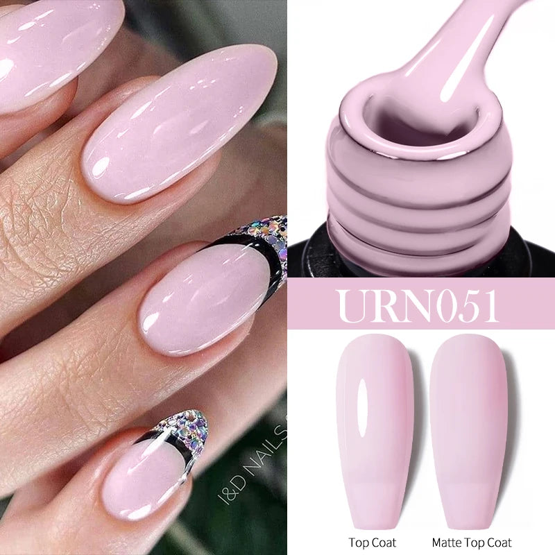 UR SUGAR 7.5ml Glitter Nude Color Nail Gel Polish Semi-permanent Varnish Soak Off Nail Art Base Top Coat UV LED Gel Manicure