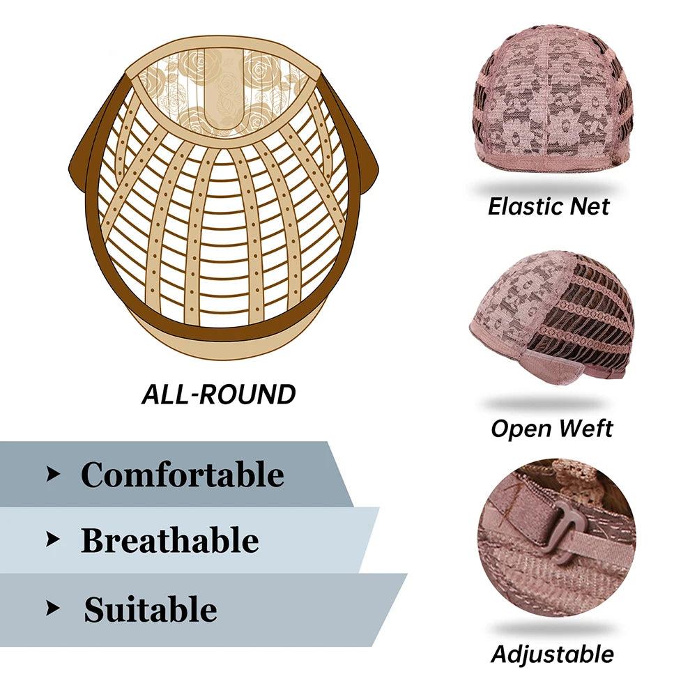 EASIHAIR Ombre Brown Light Blonde Platinum Long Wavy Middle Part Hair Wig Cosplay Natural Heat Resistant Synthetic Wig for Women