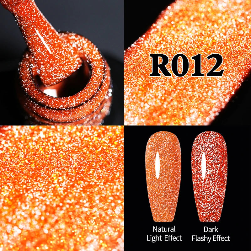 UR SUGAR 7.5ml Champagne Silver Reflective Glitter Gel Nail Polish Laser Sparkling Hybird Soak Off Nail Art UV LED Varnishes