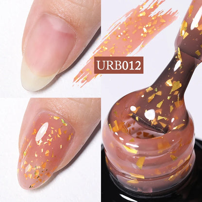 UR SUGAR 7ml Aurora Rubber Base Gel Nail Polish Sparking Glitter Chrome Semi Permanent Soak Off UV LED Nail Art Supplies Vernis