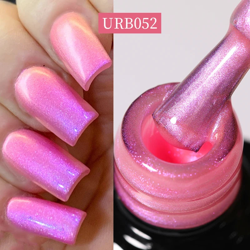 UR SUGAR 7ml Aurora Rubber Base Gel Nail Polish Sparking Glitter Chrome Semi Permanent Soak Off UV LED Nail Art Supplies Vernis