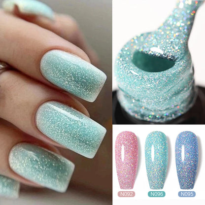 UR SUGAR 7.5ml Glitter Gel Nail Polish Sparkly Sequins UV LED Soak Off Varnish For Manicure Semi Permanent Nail Art Gel Polish