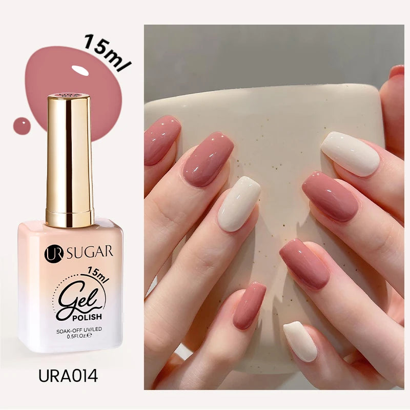 UR SUGAR 15ml Cafe Brown Series Color Gel  Autumn Colors Gel Varnishes All For Nails Soak Off UV LED Semi Permanent Nail Art