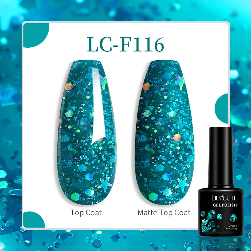 LILYCUTE Thermal Gel Nail Polish 3-layers Color Changing Effect Gel Varnishes All For Manicure Long Lasting Nails Art UV Gel