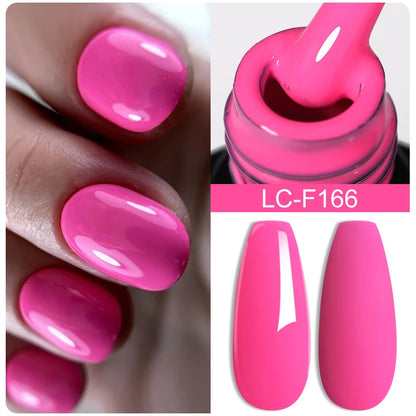 LILYCUTE Nude Glitter Color Sparkling Gel Nail Polish Spring Long Lasting For Manicure Soak Off Nail Base Top Coat Gel Varnish