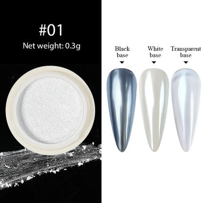 1Box Nail Mirror Glitter Powder Metallic Colorful Dust Metal Effect Nail Glitter Gold Nail Art UV Gel Polish Chrome Flakes Dust