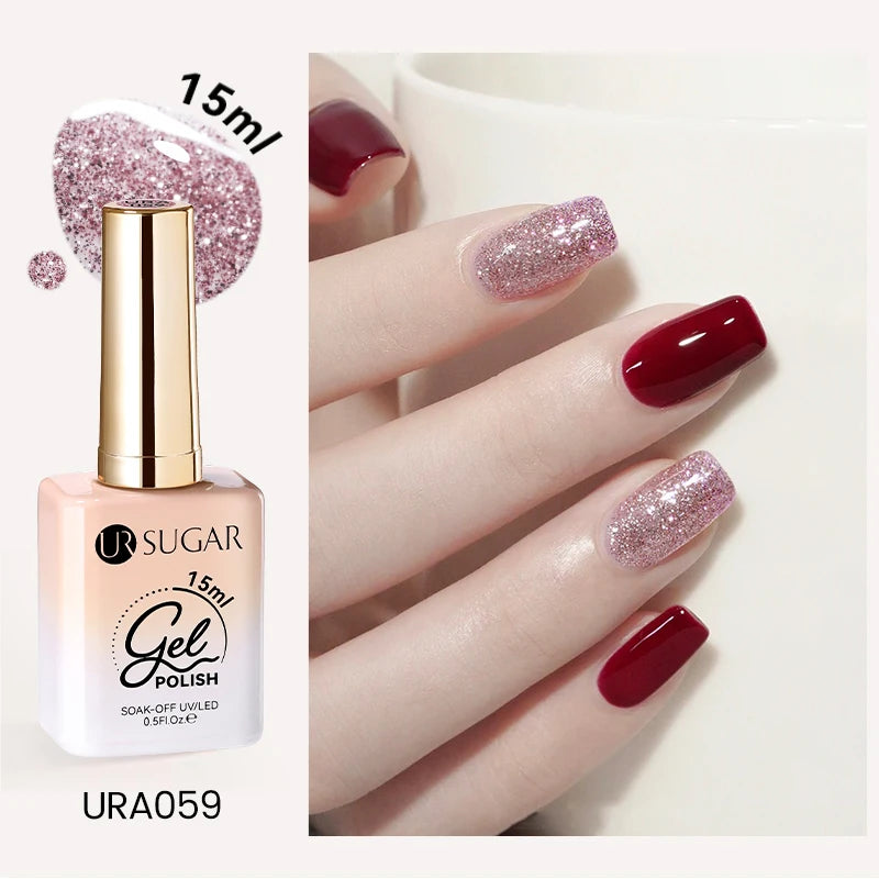 UR SUGAR 15ml Cafe Brown Series Color Gel  Autumn Colors Gel Varnishes All For Nails Soak Off UV LED Semi Permanent Nail Art