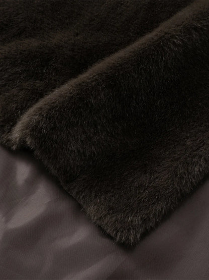 Street Faux Fur Shawl Women Fashion Turtleneck Sleeveless Crop Female Coat 2024 Autumn Winter Casual Loose Irregular Lady Coats