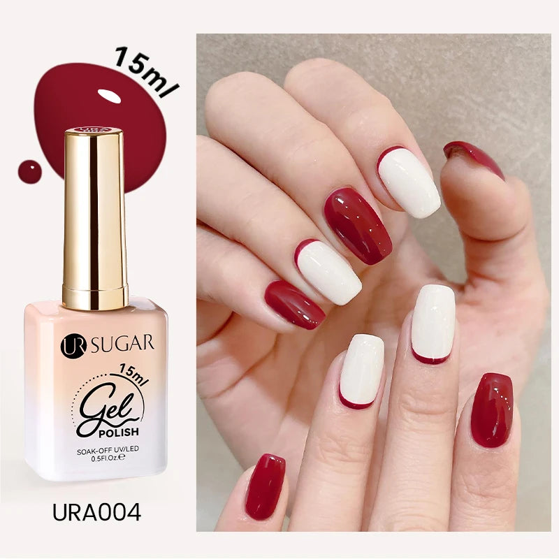 UR SUGAR 15ml Cafe Brown Series Color Gel  Autumn Colors Gel Varnishes All For Nails Soak Off UV LED Semi Permanent Nail Art