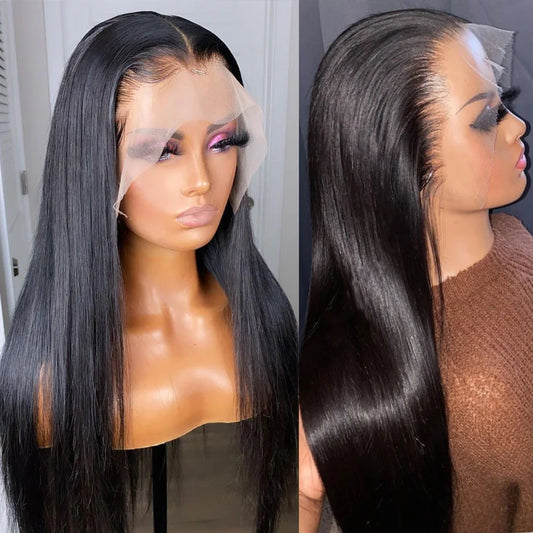 13x4 13x6 Transparent Lace Front Wigs 30inch Bone Brazilian Straight Hair Wigs Lace Frontal Wig Lace Front Human Hair Wig Remy