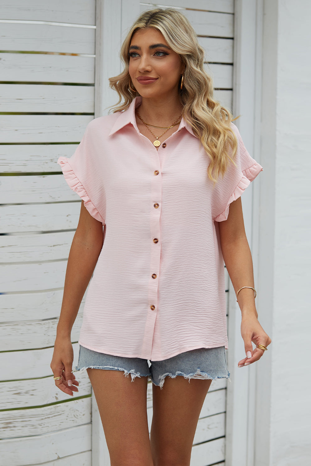 Short Sleeve Collared Shirt