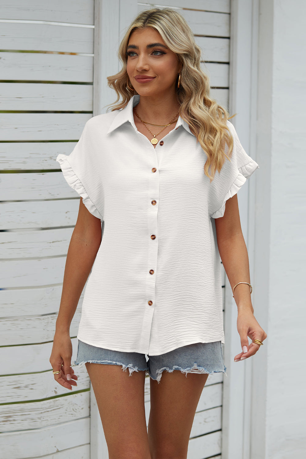 Short Sleeve Collared Shirt