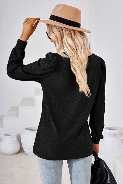 Square Neck Puff Sleeve Blouse