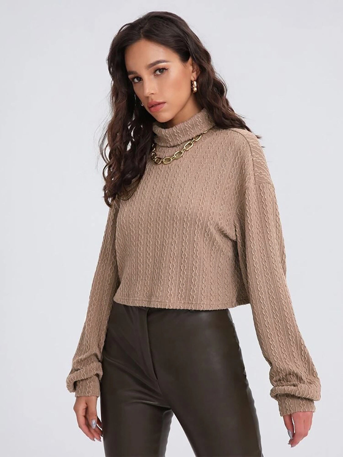 Turtleneck Long Sleeve Top