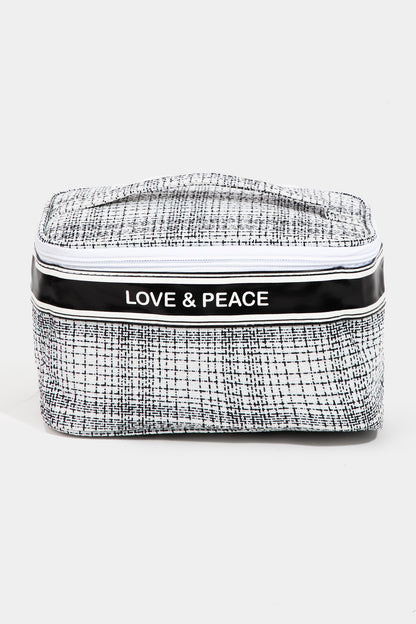 Fame Love & Peace Striped Handle Bag