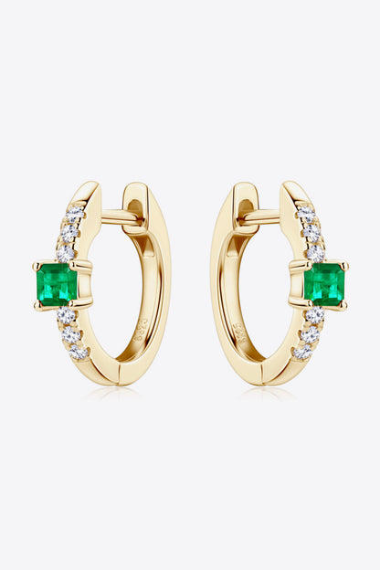 Lab-Grown Emerald Earrings