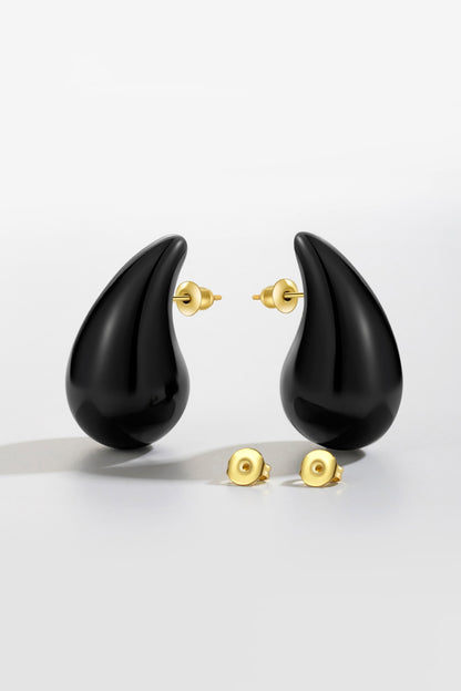 Big Size Water Drop Brass Earrings