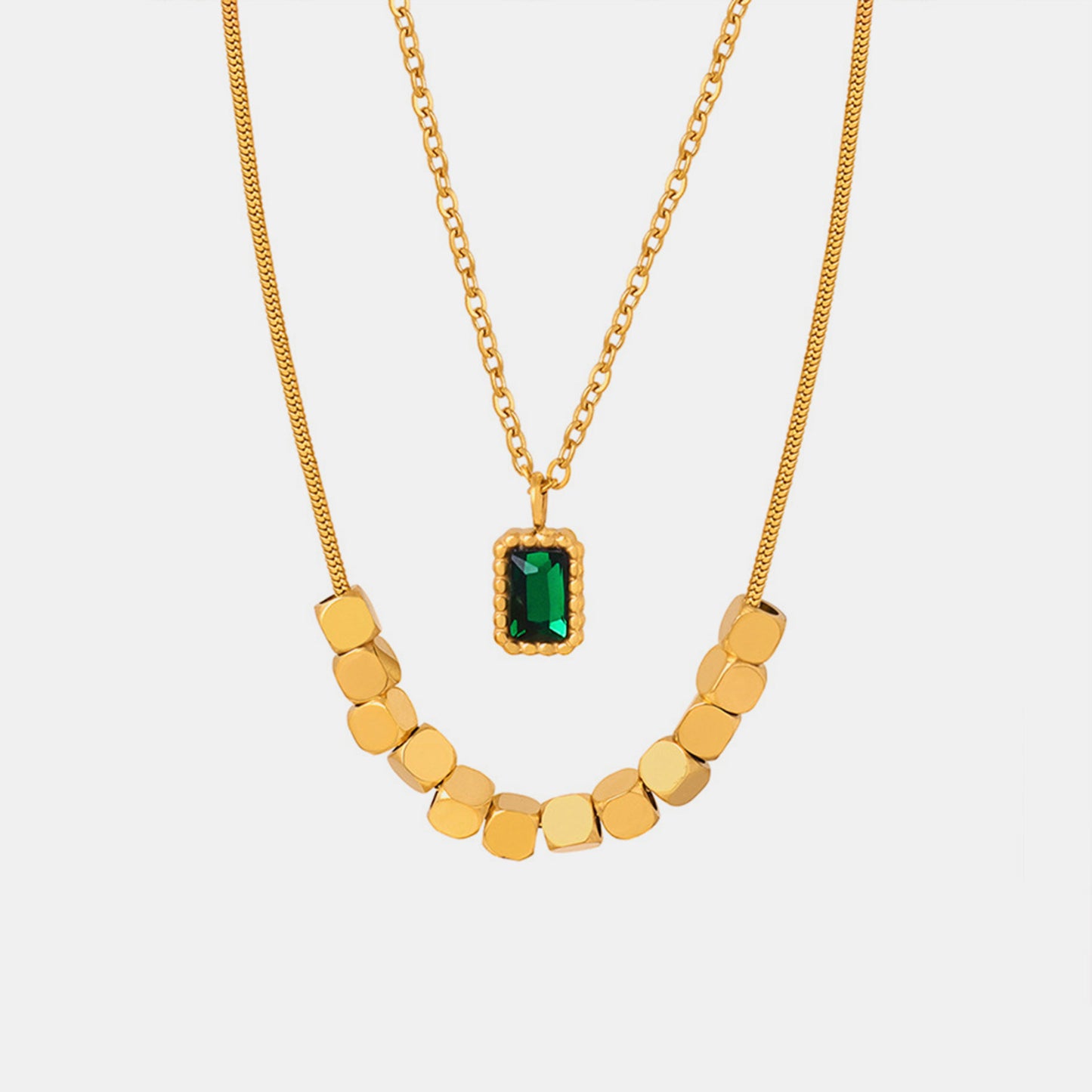 18K Gold-Plated Double-Layered Necklace