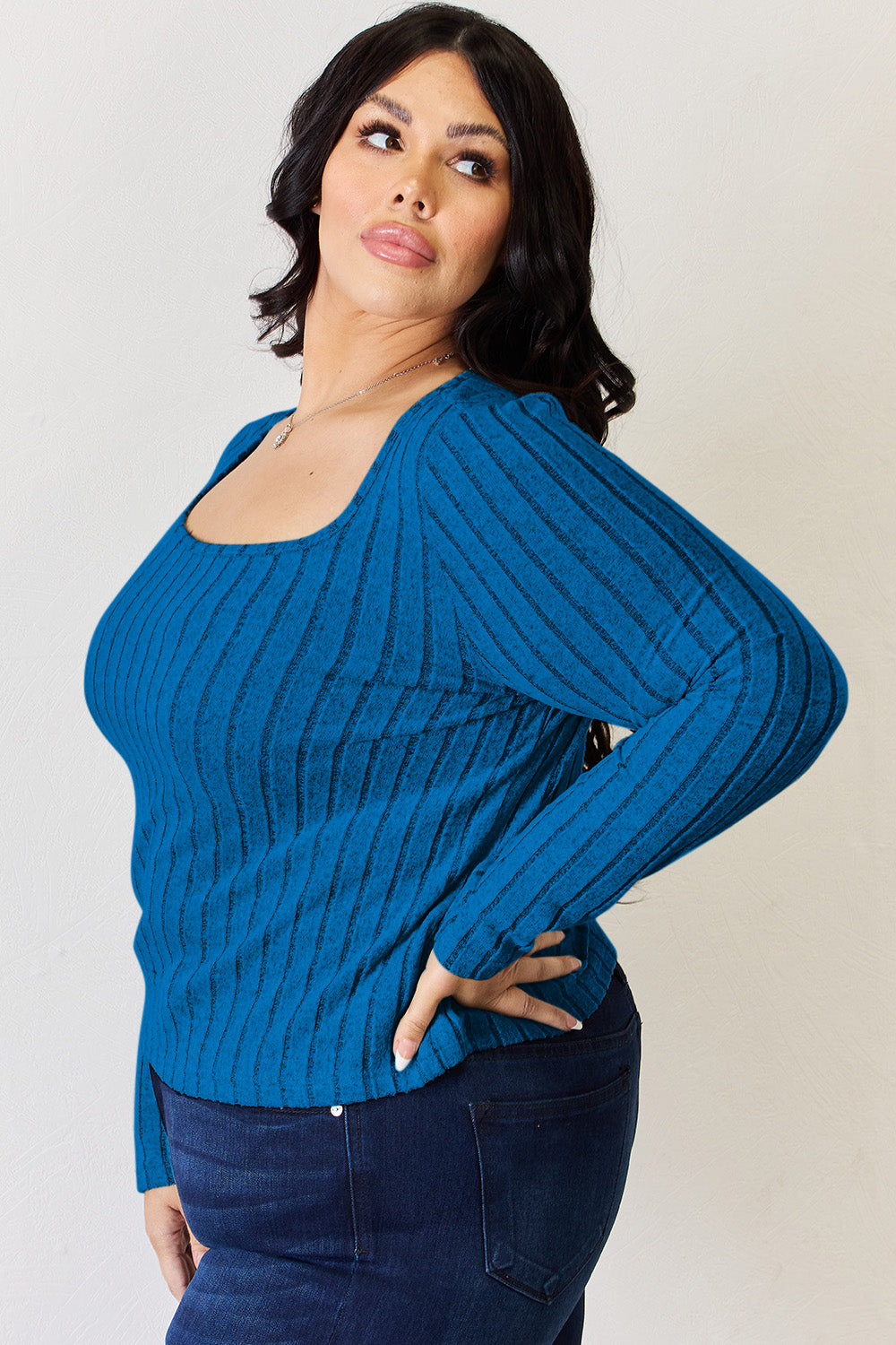 Basic Bae Full Size Ribbed Long Sleeve T-Shirt