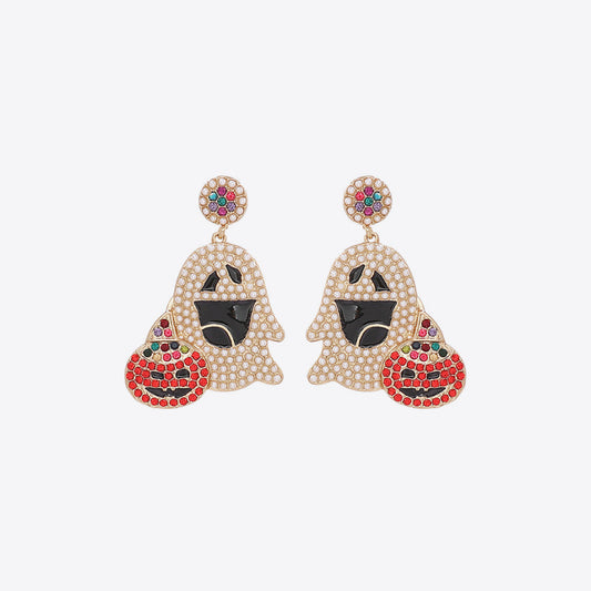 Ghost Rhinestone Alloy Earrings