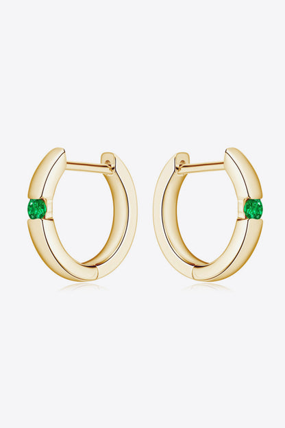 Lab-Grown Emerald Earrings