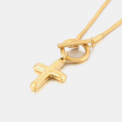 Cross Pendant Stainless Steel Necklace