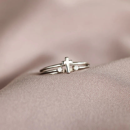 925 Sterling Silver Cross Ring